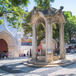 Lissabon Springbrunnen Carmo Stadtteil Chiado