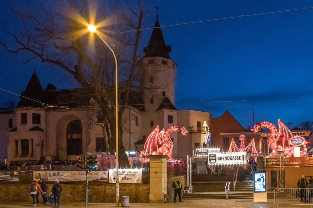 Zooeingang Halle Saale magische Lichterwelten