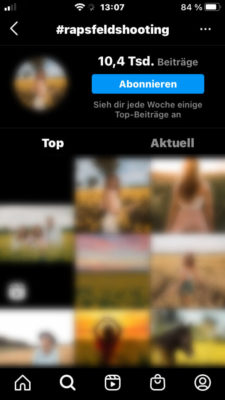 10 Tausend Hashtags Rapsfeldshooting bei Instagram